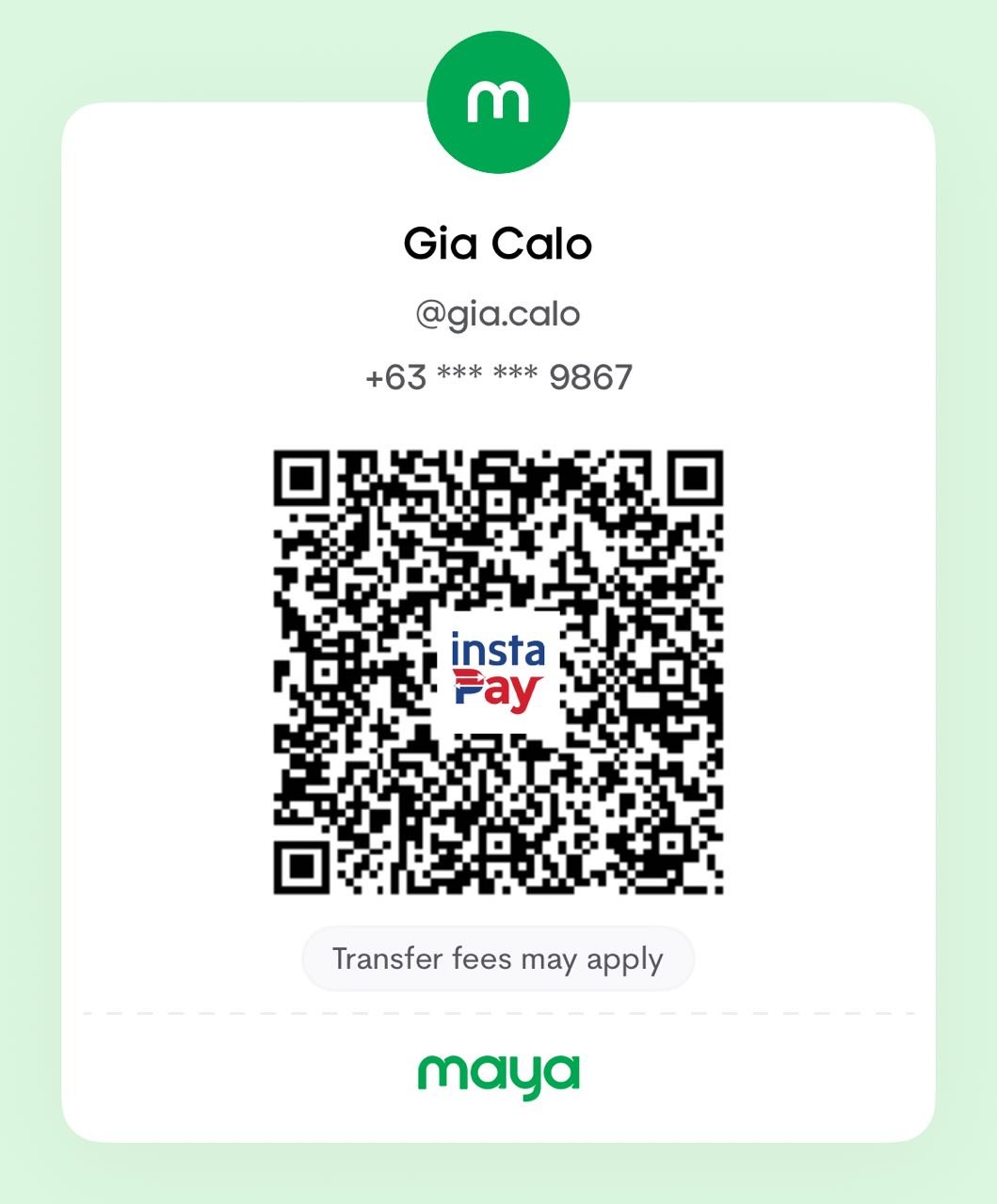 Bank transfer QR code